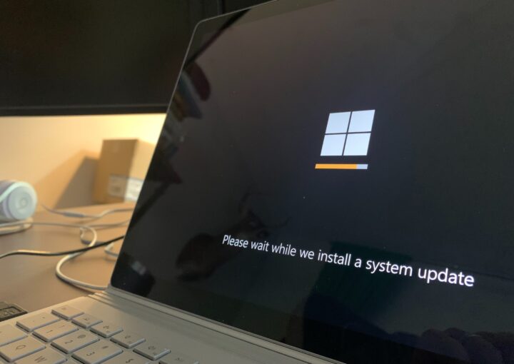 black and white laptop computer